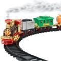 ChooChoo Electric Classic Big Size Track Train Set With Sound And Flashing Lights Emits Real Smoke Toy For Kids. 