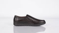 Genuine Leather Slip-On Shoe, Black Horse, 3755. 