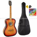 Givsun 150 Acoustic Guitar Glossy Sun Brust Colour, Comes With Guitar Bag, 1 Set Guitar String And 2 Alice Guitar Picks. 
