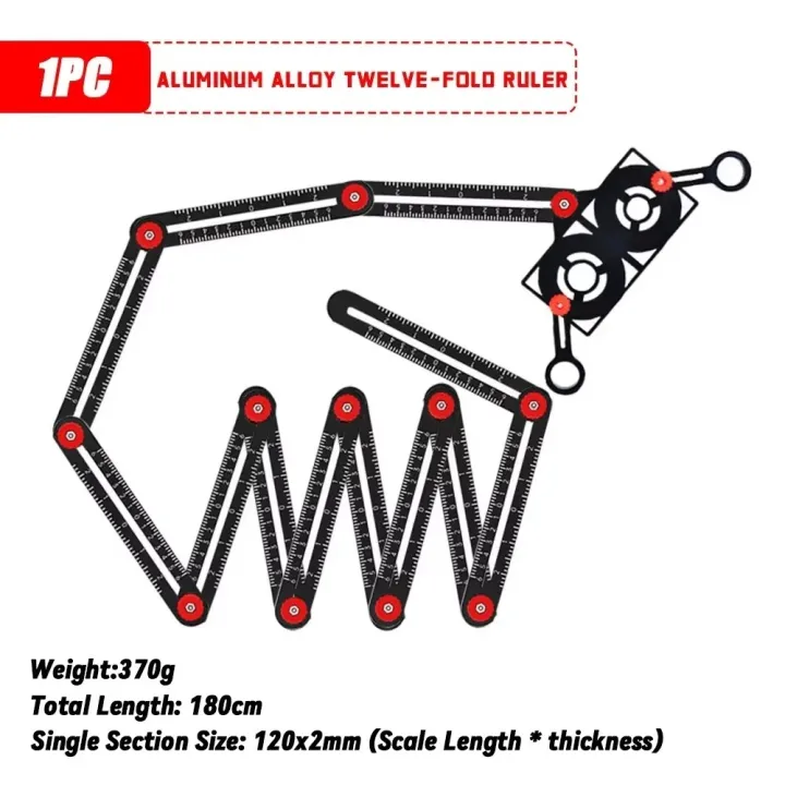 1Pcs%20New%206/9/12%20Folds%20Multi%20Angle%20Ruler%20Finder%20Perforated%20Mold%20Tile%20Hole%20Measuring%20Ruler%20Aluminium%20Alloy%20Universal%20Locator%20Drill%20Guide%20Template%20Tool%20-%20Image%209