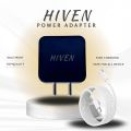 HIVEN USB-C Power Adapter | 65W PD Fast Charging | Black | Compact Wall Charger | Dash/SuperVOOC Compatible | High-Speed Charger with Included Type-C Cable | Safe, Efficient, and Travel-Friendly. 