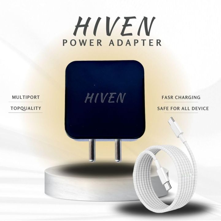 HIVEN%20USB-C%20Power%20Adapter%20%7C%2065W%20PD%20Fast%20Charging%20%7C%20Black%20%7C%20Compact%20Wall%20Charger%20%7C%20Dash/SuperVOOC%20Compatible%20%7C%20High-Speed%20Charger%20with%20Included%20Type-C%20Cable%20%7C%20Safe,%20Efficient,%20and%20Travel-Friendly%20-%20Image%202