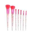 MAKEUP BRUSHES  Glamza 7pc Unicorn Glitter Make Up Brushes - Pink Glitter. 