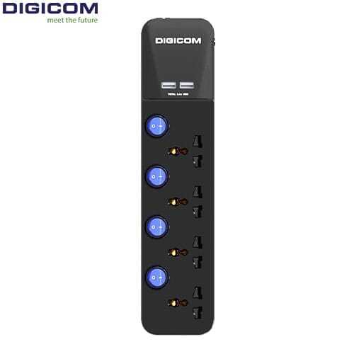 Digicom DG-S40 Surge Protector Extention Cable | Self Diagnostic Surge Protection Extention Cable | Extention Cable