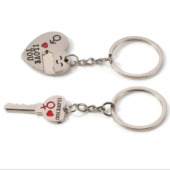 ARELENE%201%20Set%20Teardrop%20Shape%20Of%20Waterdrop%20Cremation%20Urn%20Necklace%20&%201%20Pair%20You%20Heart%20Shape%20Couple%20Key%20Chain%20Ring%20-%20Image%204