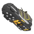 Outdoor Non-Slip Ice Snow Grips Cleat Crampons over Shoe/Boot Traction Cleat Slip-on Stretch Footwear Black (M). 
