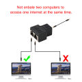 RJ45 Port Network Cable Splitter Extender Plug Adapter Split Into Two Splitter Podazz. 