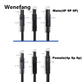 Wenefang 1M 2m 3m 4 5 6 core pin Male to Female Cord Car truck DVR Camera Extension connector Cables HD Monitor Rear View Camera Wire e1. 