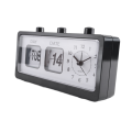 Mechanical Alarm Clock Novelty Flip Clock Desktop Digital Clock,Black. 