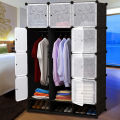 Cloth Rack Storage Cabinet Wardrobe With Hanger 12 Door Cube Drawer (Color May Very). 
