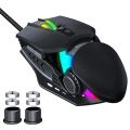 T-WOLF Gaming Mouse, Wired Gaming Mouse with Side Buttons, 6400 DPI, 4 Adjustable Weights, Ergonomic Design, Gaming. 