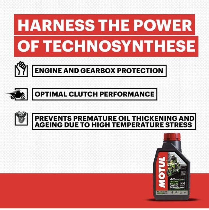Motul%203100%204T%20Gold%2020W50%20API%20SM%20Technosynthese%20High%20Performance%20Semi%20Synthetic%20Engine%20Oil%20for%20Bikes%20(1%20L)%20-%20Image%203