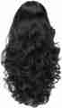 Natural black curly hair wig Hair Extension. 