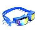 Sapphire Blue Silicone Strap Swimming Goggles (Unisex). 