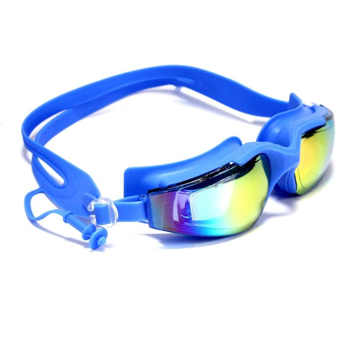 Sapphire Blue Silicone Strap Swimming Goggles (Unisex)
