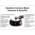 HAWKINS Pressure cooker Non Sticky Black 3 Litre. 