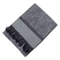 Kaju Design Navy Blue Pashmina Shawl For Women 28*80Cm. 