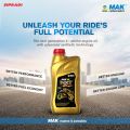 MAK 4T NXT | Exceeds API SN JASO MA2 | Advanced Synthetic 4-Stroke Engine Oil for BS-6 Motorcycles (1L). 