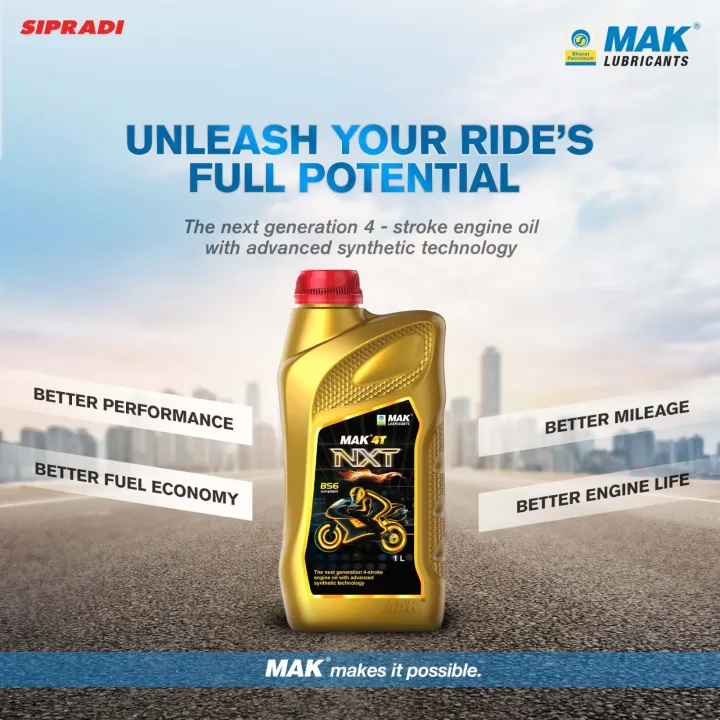 MAK%204T%20NXT%20%7C%20Exceeds%20API%20SN%20JASO%20MA2%20%7C%20Advanced%20Synthetic%204-Stroke%20Engine%20Oil%20for%20BS-6%20Motorcycles%20(1L)%20-%20Image%204