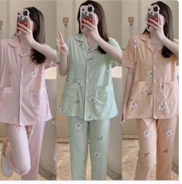 New%20Summer%20Cotton%20Pajamas%20set%20Sleepwear%20HomeWear%20Sleeveless%20Shorts%20For%20Women%20-%20Image%203