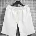 Men's  Cotton Shorts with Pockets-White. 