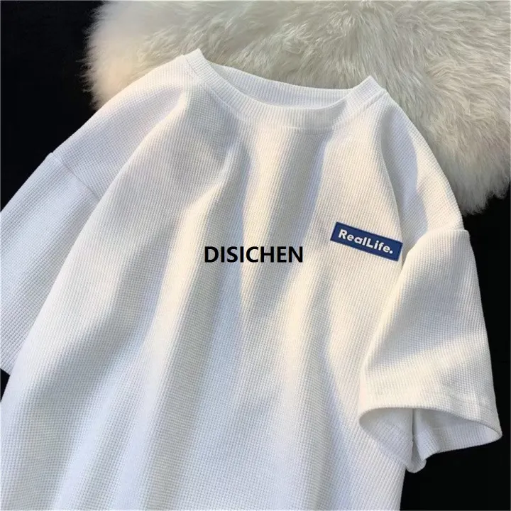 DISICHEN%20Fashion%20Waffle%20T-shirts%20For%20Men%20Basic%20Tee%20Casual%20T%20shirt%20Oversized%20Tops%202023%20Quality%20Unisex%20Short%20Tshirts%20Tees%20Men%20Clothing%20Luxury%20-%20Image%207