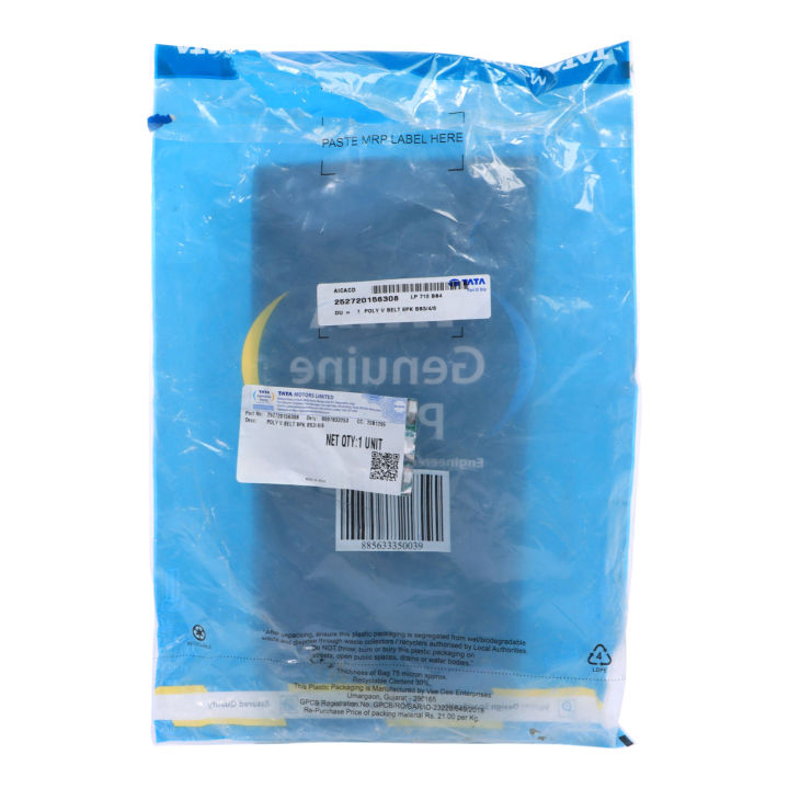TATA%20Genuine%20Parts,%20252720156308%20Poly%20V%20Belt%208PK%20TATA%20712/909/912%20BS-3/4/6%20-%20Image%204