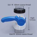 1Pc Plastic DN40 Butterfly Valve for IBC Tank Container 1000L Switch IBC Tank Adapter. 
