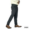 Stretchable Chinos pant For Men (SKB08) - Dark Grey. 