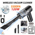 PCMOS 1PC Wireless Vacuum Cleaner Dual Use for Home and Car 120W High Power Powerful Vacuum Cleaner Black. 