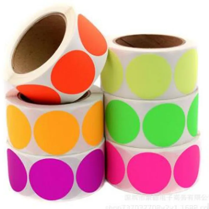 Kraft%20paper%20White%20Office%20School%20Supplies%20Round%20Inch%20Green%20500%20Pcs%20/Roll%20Mark%20stickers%20Chroma%20Label%20Stickers%20Color%20Labels%20Stickers%20Dot%20Labels%20Stickers%20-%20Image%208