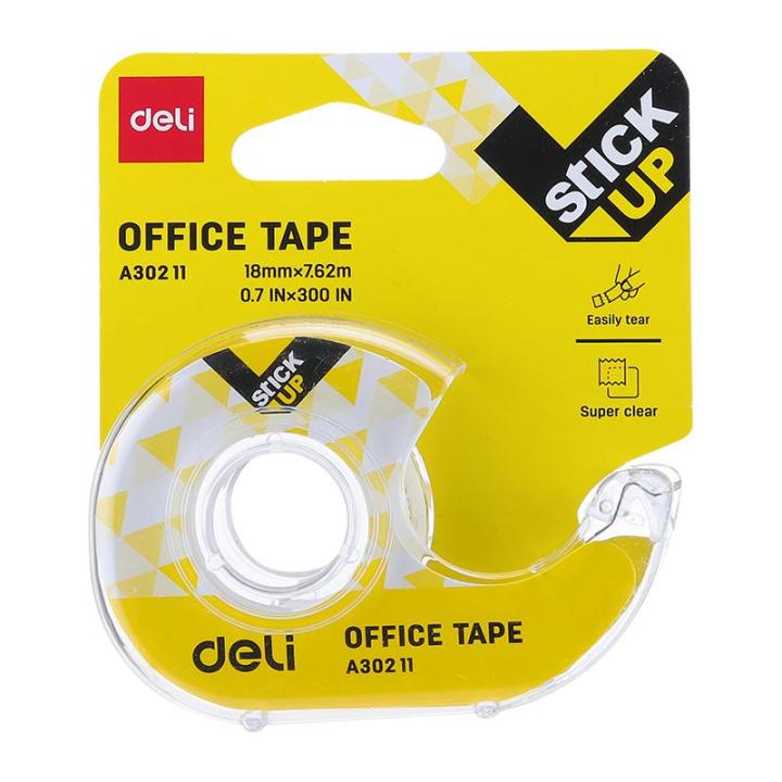 Deli Super Clear Office Tape 18mm x 7.62M EA30211