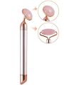 Finishing Touch Flawless Contour Facial Roller & Massager Vibrating Rose Quartz Battery Operated. 