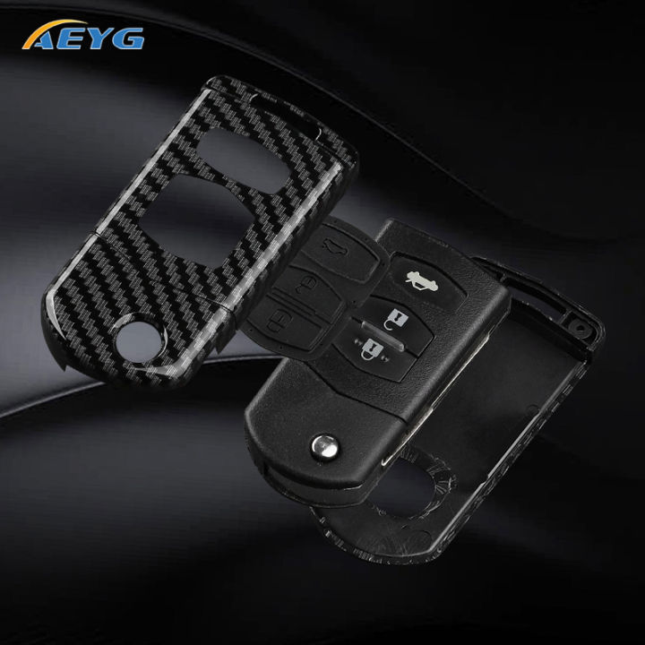 Portable%20ABS%20Carbon%20Fiber%20Car%20Key%20Case%20Cover%20For%20Mazda%202%203%205%206%20CX7%20CX9%20RX8%20MX5%20M6%20Key%20Protector%20Holder%20Keyless%20Accessories%20Keychain%20-%20Image%205