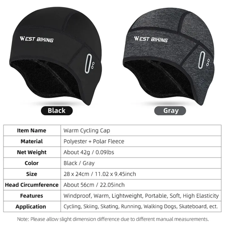 WEST%20BIKING%20Cycling%20Caps%20Winter%20Under%20MTB%20Helmet%20Liner%20Fleece%20Hat%20For%20Men%20Bicycle%20Skiing%20Beanie%20Running%20Hiking%20Skullcaps%20-%20Image%206