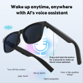 Smart Bluetooth Audio Sunglasses – New Black | Voice Assistant, Open-Ear Speakers, UV Protection, Hands-Free Control Glasses - Ojustore. 