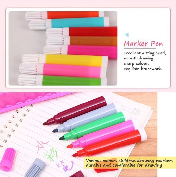 180pcs%20Wooden%20Box%20Color%20Pen%20Set%20Children's%20Painting%20Watercolor%20Pen%20Multi-color%20Puzzle%20Birthday%20Gift%20-%20Image%204