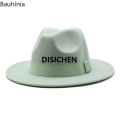 DISICHEN 2023 New Hot Wide Brim Felt Fedora Hats With Bee Ribbon Autumn Winter Wedding Party Trilby Hat Men Gentleman Jazz Hats 56-58CM Portable. 