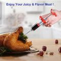 Meat Injector Syringe - 3 Marinade Injector Needles for BBQ Grill, Seasoning Injector for Meat , Easy to Use and Clean. 