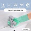 RPN Multipurpose Magic Silicone Rubber Dish Washing Hand Gloves With Scrubber. 