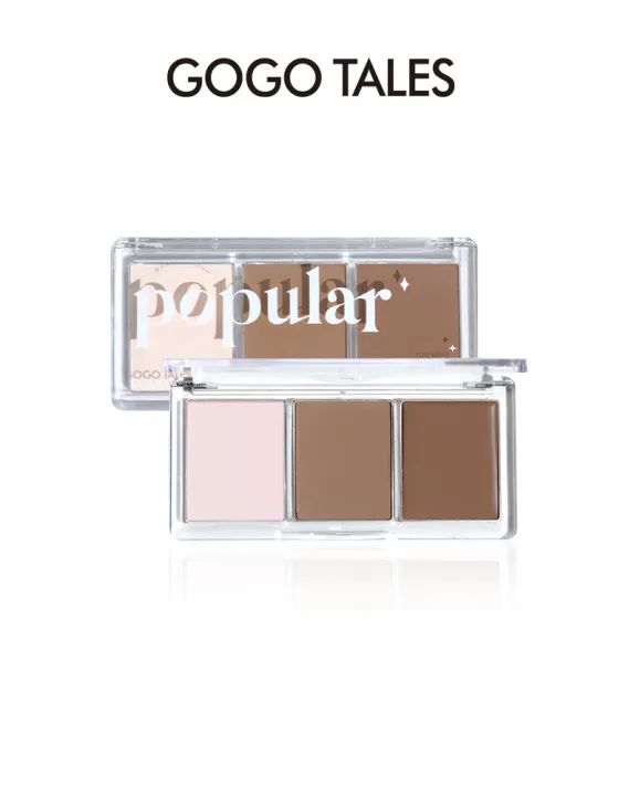 Gogo%20Dance%20Soft%20Focus%20Light%20and%20Shadow%20Tricolor%20Contour%20Palette%20V%20Face%20Brightening%20Highlight,%20Blush,%20Nose%20Shadow%20Silhouette%20Disc%20Beginner%20-%20Image%205