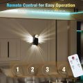 Bald Eagle Wall Light, American Eagle Night Light with Remote Control, Magnetic Wall Mounted Eagle Lamp for Bedroom, Living Room, Hallway, Battery Operated and Removable Charging Eagle Light. 