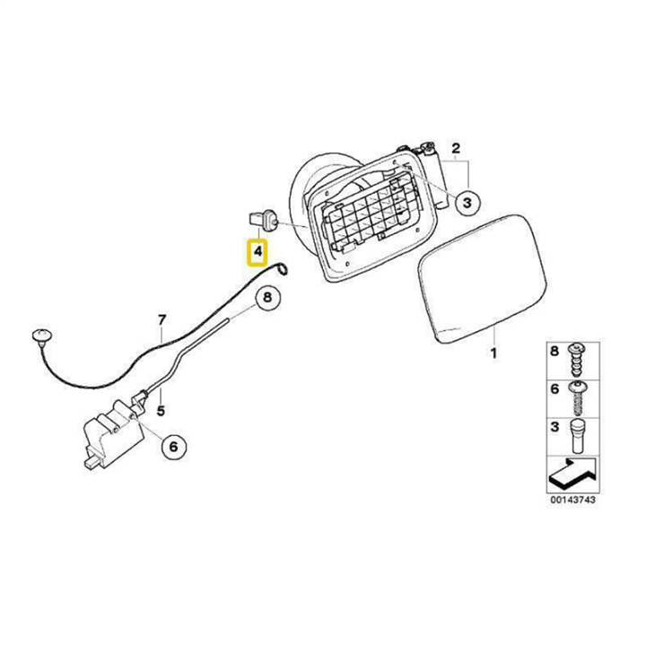 NAMUNY%202X%20New%20Fuel%20Door%20Latch%20with%20Ejector%2051178228939%20for%201%203%205%206%207%20Series%20-%20Image%202