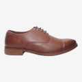 Brown Color Black Horse Lace On Formal Leather Shoes For Men. 