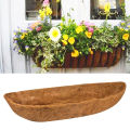Likovie Hanging Basket Liner Natural Coconut Fiber Flower Basket Liner Eco-friendly Rectangle Window Box Replacement Liner for Garden Supplies. 