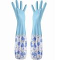 Waterproof Dish Washing And Cleaning Gloves (1 Pair)- Fur Inside. 