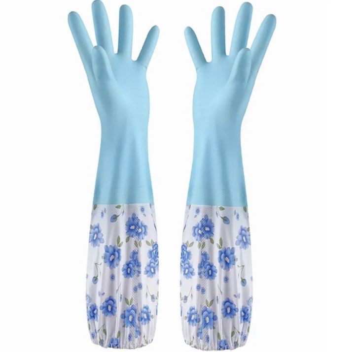 Waterproof Dish Washing And Cleaning Gloves (1 Pair)- Fur Inside