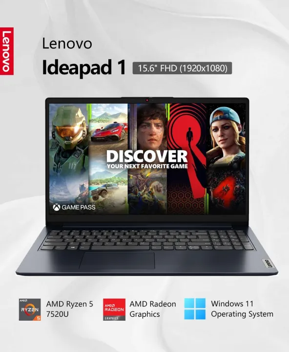 Lenovo%20Ideapad%201%20Laptop,%2015.6"%20FHD%20(1920x1080)%20IPS%20Display,%20Ryzen%205%207520U,%208GB%20RAM,%20256GB%20Storage,%20AMD%20Radeon%20Graphics,%20Windows%2011Home,%20Abyss%20Blue%20-%20Image%207