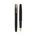 Parker Frontier Matte Black Gold Trim Fountain Pen. 