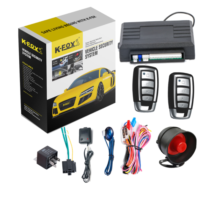 K Fox Car Remote Lock Security System for All Vehicle with 2pcs Remote ...